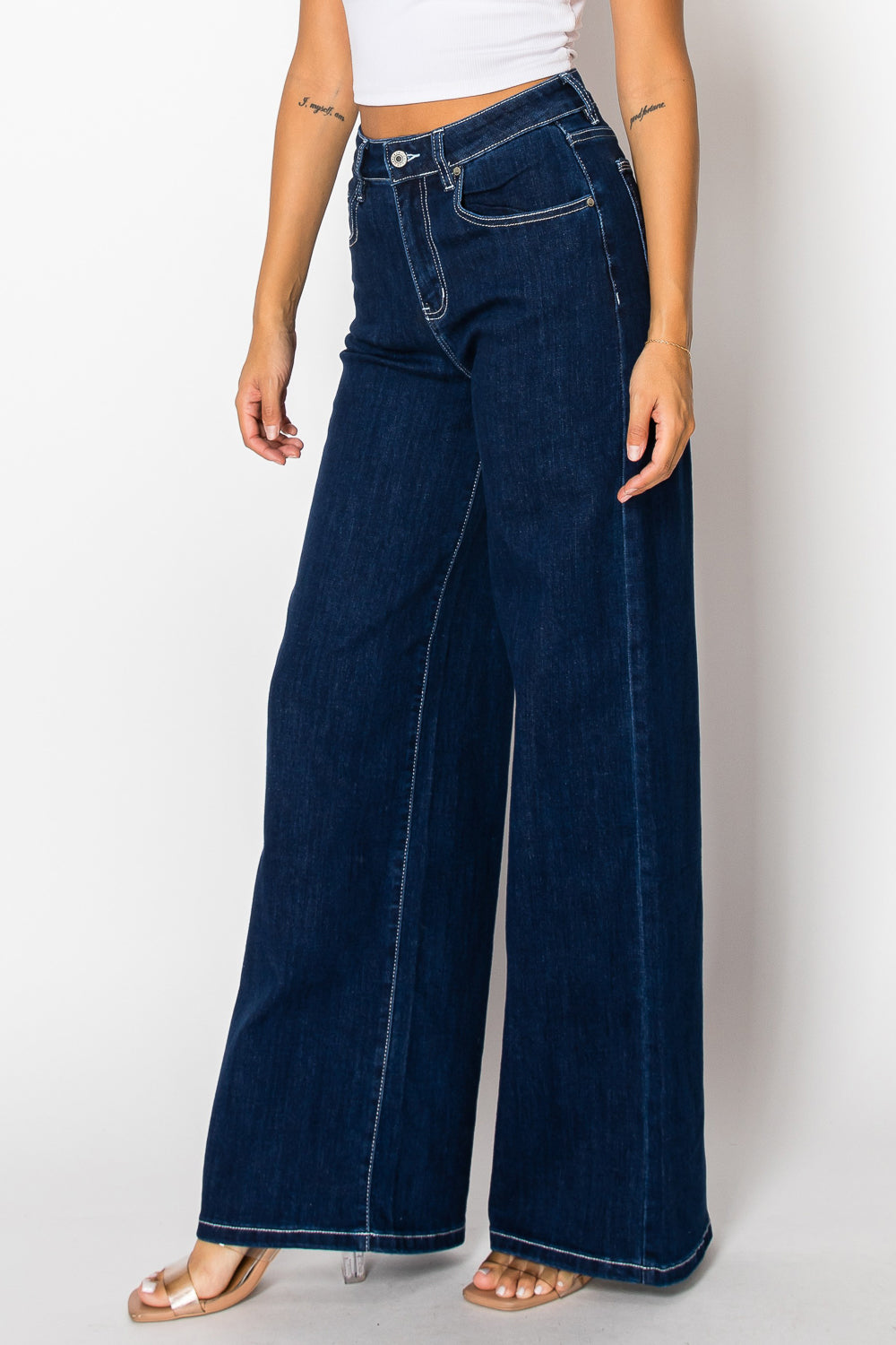 CANNA Vintage Light Blue Wide-Leg High-Waist Jeans