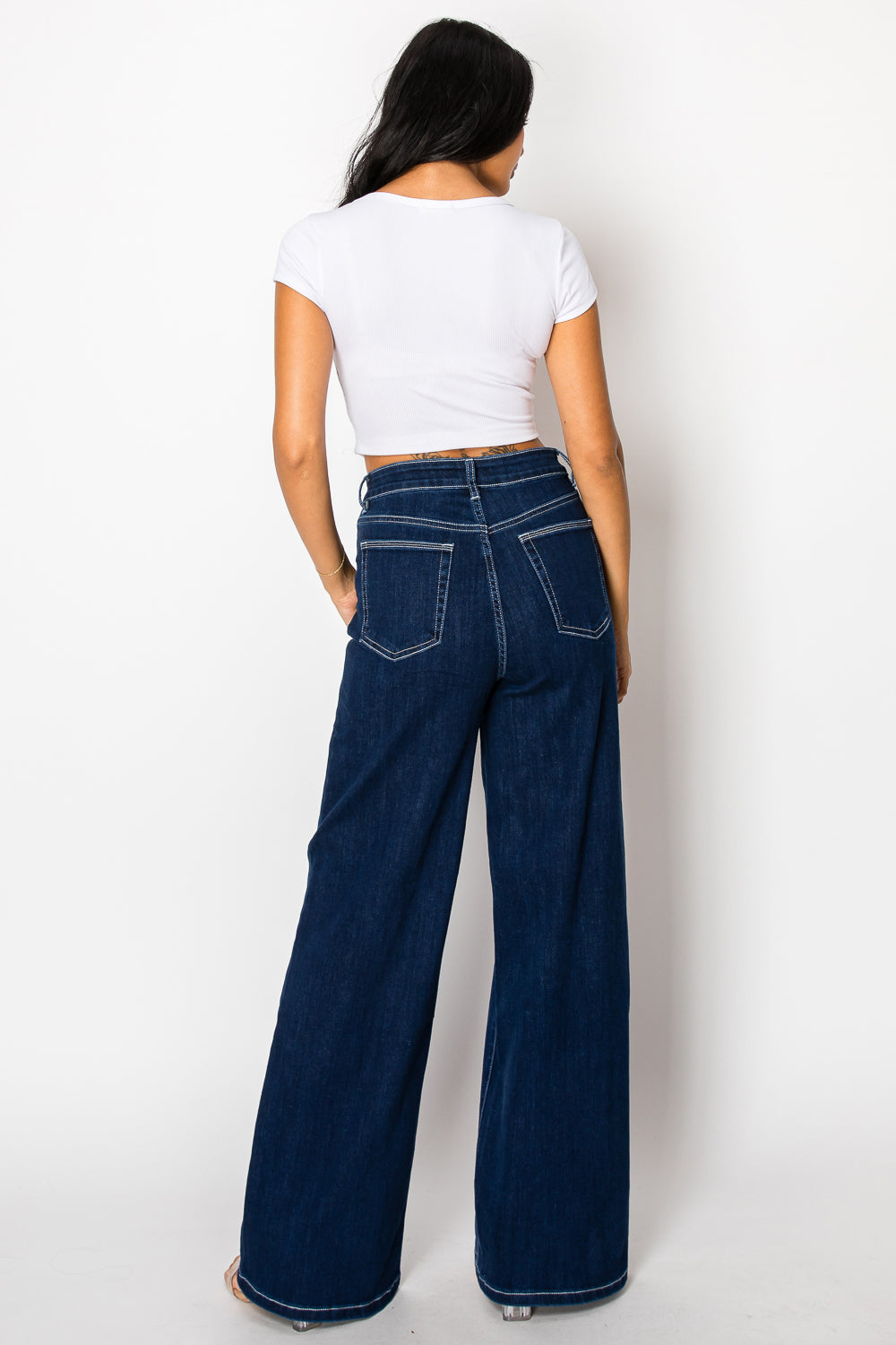 CANNA Vintage Light Blue Wide-Leg High-Waist Jeans