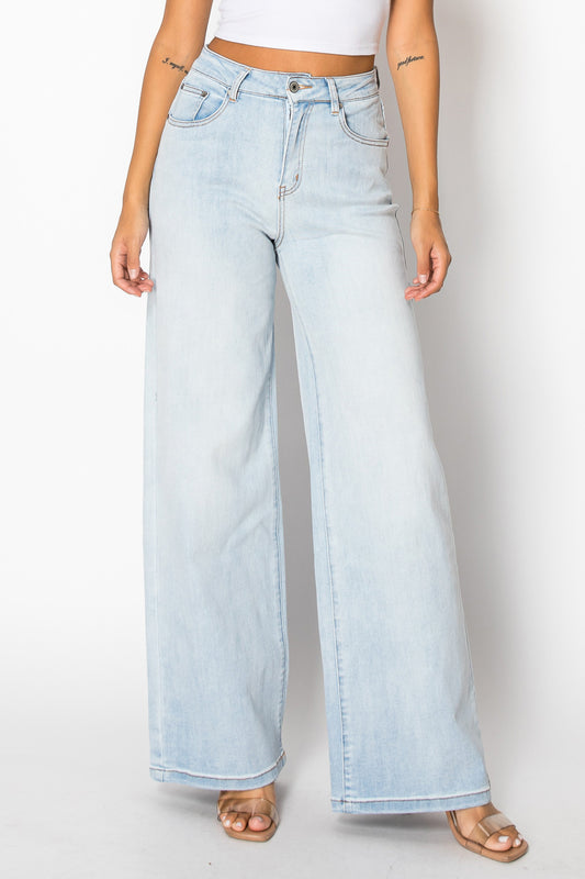 CANNA Vintage Light Blue Wide-Leg High-Waist Jeans