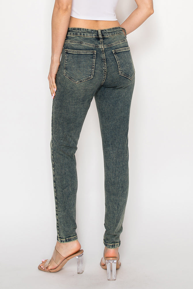 Vintage Wash High-Rise Skinny Jeans for Women